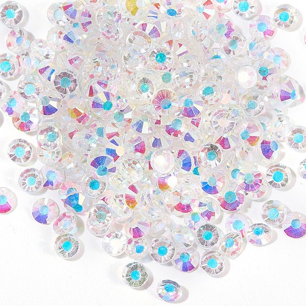 

PandaHall Glass Rhinestone Flat Back Cabochons, Nail Art Decoration Accessories, Diamond, Crystal AB, SS8, 2.3~2.4x1mm, about 1440pcs/bag..., Clear