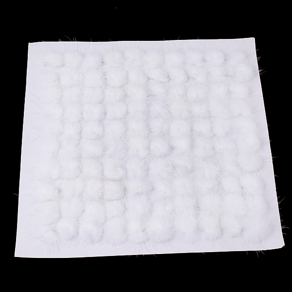 

PandaHall Faux Mink Fur Ball Decoration, Pom Pom Ball, For DIY Craft, White, 3~3.5cm, about 80pcs/board Fibre White