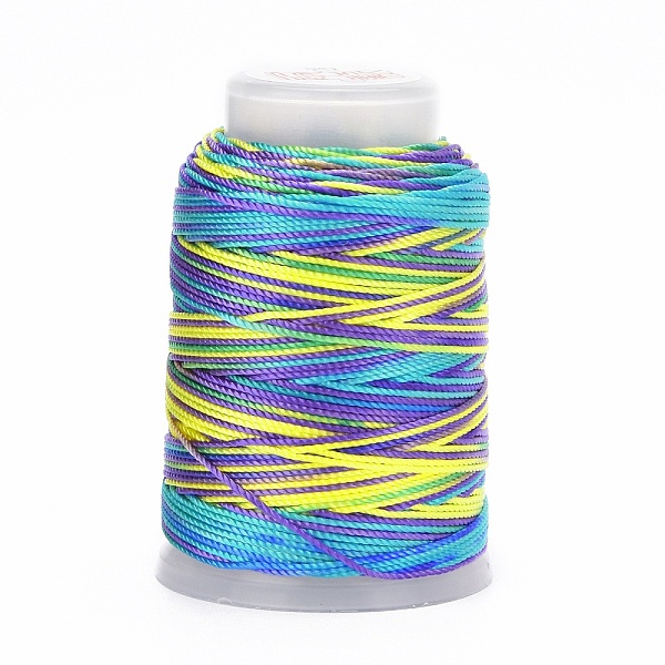 

PandaHall 5 Rolls 12-Ply Segment Dyed Polyester Cords, Milan Cord, Round, Dodger Blue, 0.4mm, about 71.08 Yards(65m)/Roll Polyester