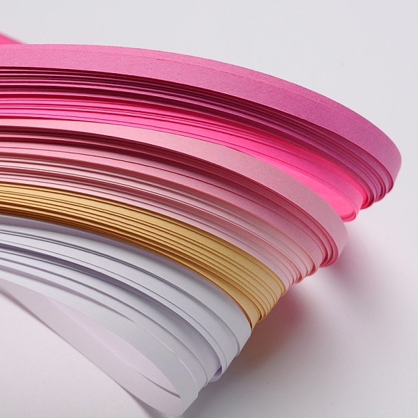 

PandaHall 6 Colors Quilling Paper Strips, Gradual Pink, 530x5mm, about 120strips/bag, 20strips/color Paper Pink