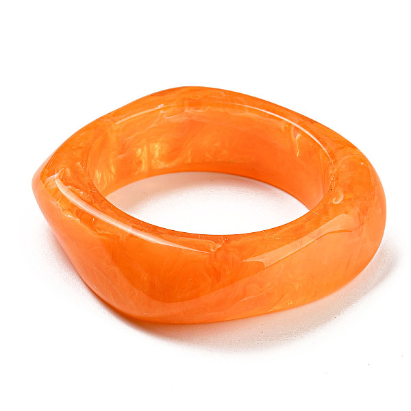 

PandaHall Acrylic Bangle for Women, Irregular Square, Dark Orange, Inner Diameter: 2-3/8 inch(6.15cm) Acrylic Square