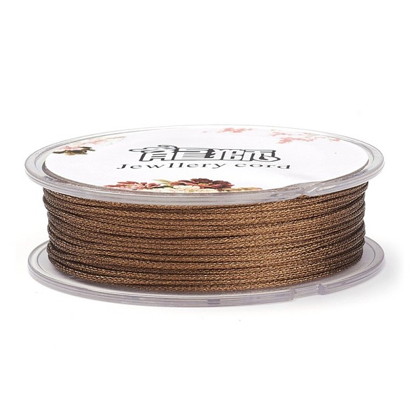 

PandaHall Polyester Metallic Thread, Coconut Brown, 1mm, about 32.8 yards(30m)/roll Polyester Brown