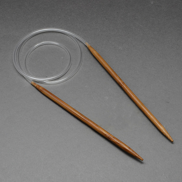 

PandaHall Rubber Wire Bamboo Circular Knitting Needles, More Size Available, Saddle Brown, 780~800x6.0mm Bamboo Brown