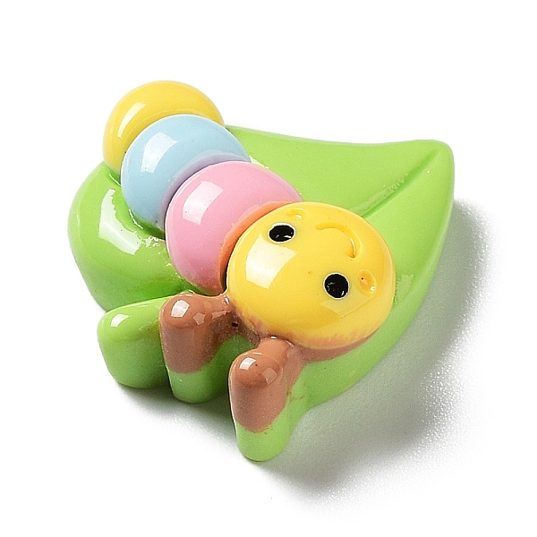 

PandaHall Opaque Resin Cute Insect Cabochons, with Enamel, Bug, Colorful, 20.5x19.5x8mm Resin Insects Multicolor