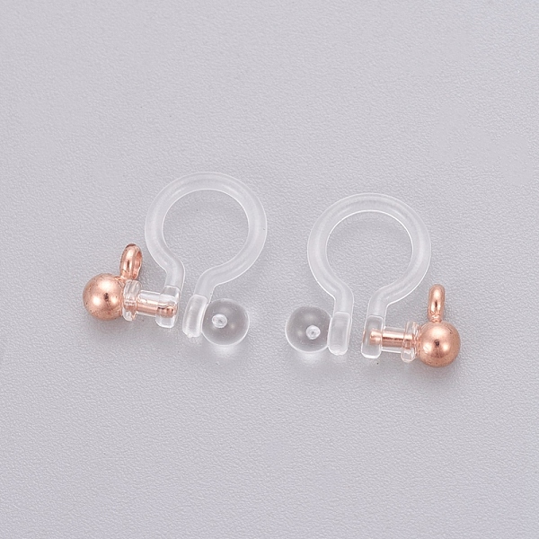 

PandaHall Transparent U Type Painless Prevent Allergy Resin Ear Clip, with Stainless Steel Findings, Rose Gold, 11x10.5x3mm, Hole: 1.4mm...