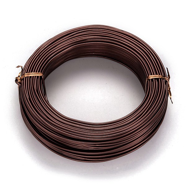 

PandaHall Round Aluminum Wire, Flexible Craft Wire, for Beading Jewelry Doll Craft Making, Sienna, 12 Gauge, 2.0mm, 55m/500g(180.4..., Brown