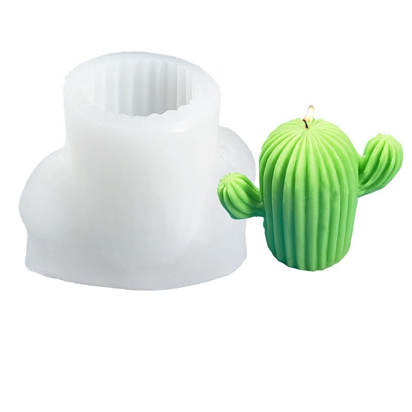 PandaHall DIY Woolen Cactus Candle Mold Silicone, For UV Resin, Epoxy Resin Jewelry Making, White, 7.4x4.3x5.6cm, Inner Diameter: 3.2x3.5cm...