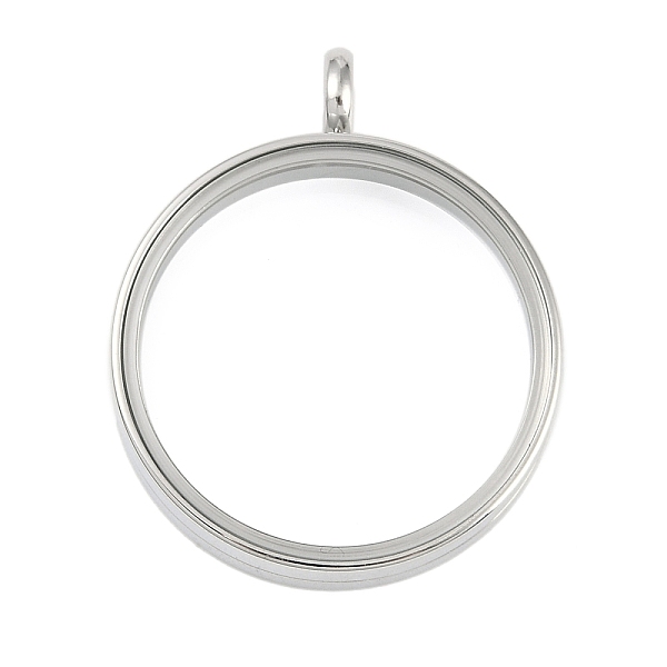 

PandaHall 304 Stainless Stee Locket Pendants, with Glass, Flat Round Charm, Stainless Steel Color, 36x29x6mm, Hole: 5mm 304 Stainless Steel...