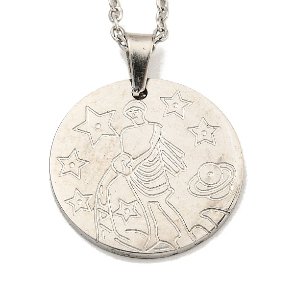 

PandaHall Constellation Pendant Necklaces, 304 Stainless Steel Cable Chain Necklaces, Aquarius, 19.96 inch(50.7cm) 304 Stainless Steel...