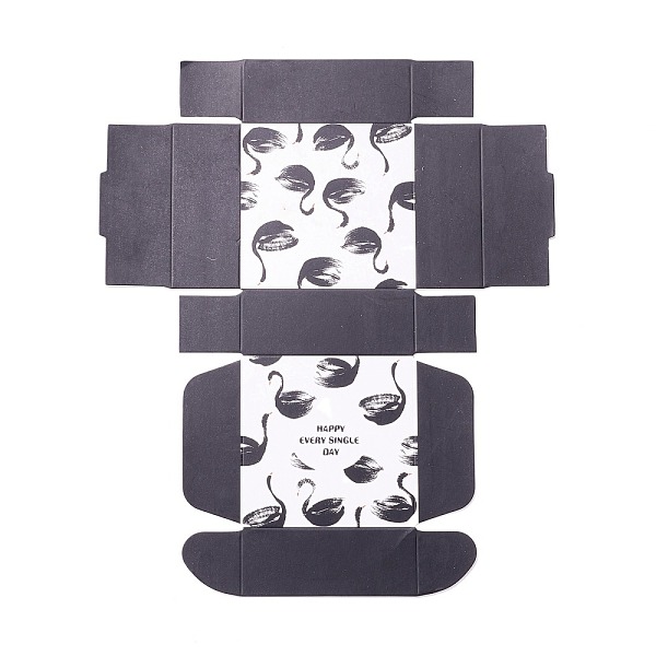 

PandaHall Creative Folding Wedding Candy Cardboard Box, Small Paper Gift Boxes, for Handmade Soap and Trinkets, Swan Pattern, 7.7x7.6x3.1cm..., Black