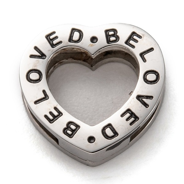 

PandaHall 304 Stainless Steel Slide Charms, Enamel Style, for Valentine's Day, Heart with Word Beloved, Stainless Steel Color, 12x12x3.5mm...