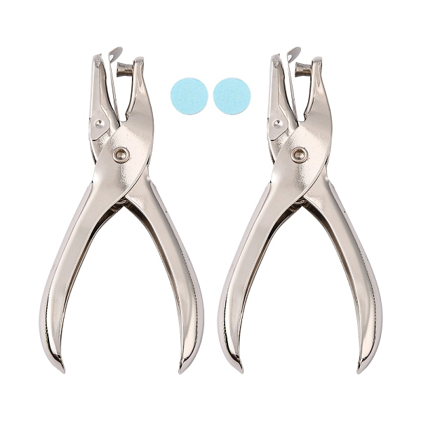 

PandaHall Iron Single Hole Puncher for Craft Paper, Can Pouch 6mm Round Hole, Stainless Steel Color, 128x59x14mm Iron