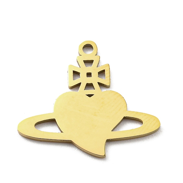 

PandaHall Ion Plating(IP) 316L Surgical Stainless Steel Pendants, Laser Cut, Heart Charms, Real 18K Gold Plated, 17x19.5x1mm, Hole: 1.4mm...