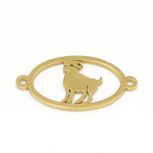 

PandaHall 304 Stainless Steel Links Connectors, Oval with Twelve Constellation/Zodiac Sign, Aries, 23x12x1mm, Hole: 1.5mm 304 Stainless...