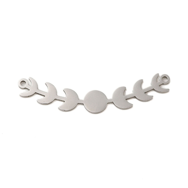 

PandaHall 304 Stainless Steel Pendants, Laser Cut, Stainless Steel Color, Moon Phase, 45x9x1mm, Hole: 1.5mm 304 Stainless Steel Moon