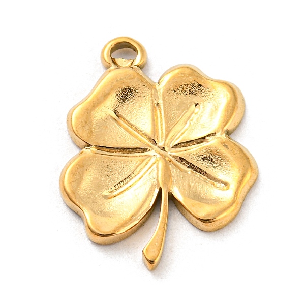 

PandaHall 304 Stainless Steel Pendants, Clover Charm, Golden, 18.5x14.5x2mm, Hole: 2mm 304 Stainless Steel Clover