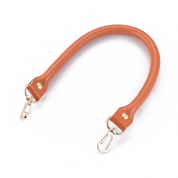 

PandaHall Genuine Leather Bag Handles, with Swivel Clasps, for Bag Straps Replacement Accessories, Chocolate, 400x24.5x14mm, Clasp..., Brown