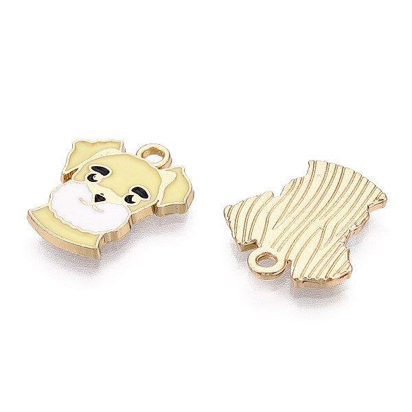 

PandaHall Alloy Enamel Pendants, Light Gold, Dog, Lemon Chiffon, 18x15.5x1.5mm, Hole: 1.8mm Alloy+Enamel Dog Yellow