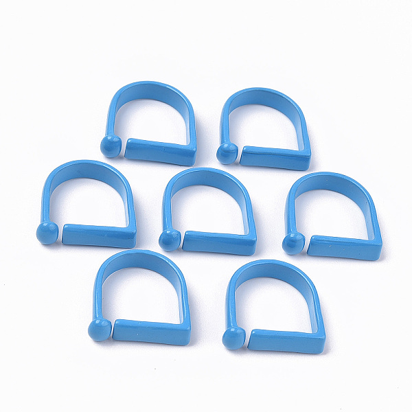 

PandaHall Spray Painted Alloy Cuff Rings, Open Rings, Cadmium Free & Lead Free, Dodger Blue, US Size 5 3/4(16.3mm) Alloy