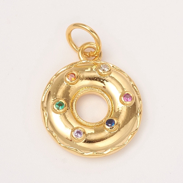 

PandaHall Brass Micro Pave Colorful Cubic Zirconia Pendants, with Jump Rings, Long-Lasting Plated, Swim Ring, Golden, 15x12.5x3mm, Jump Ring...