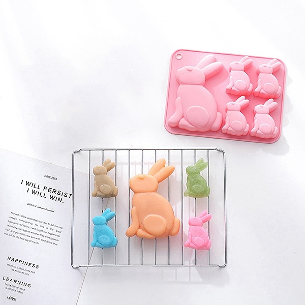 

PandaHall DIY Food Grade Silicone Molds, Resin Casting Molds, For UV Resin, Epoxy Resin Jewelry Making, Rabbit, Pink, 200x151x30mm Silicone...