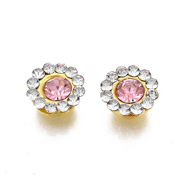 

PandaHall Sew on Rhinestone, Transparent Glass Rhinestone, with Iron Prong Settings, Faceted, Flower, Light Rose, 8x4mm, Hole: 1mm Glass..., Pink