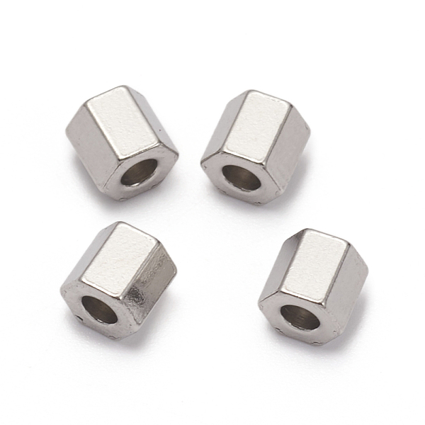 

PandaHall 304 Stainless Steel Spacer Beads, Hexagon, Stainless Steel Color, 4.5x4.5x4mm, Hole: 1.8mm 304 Stainless Steel Hexagon