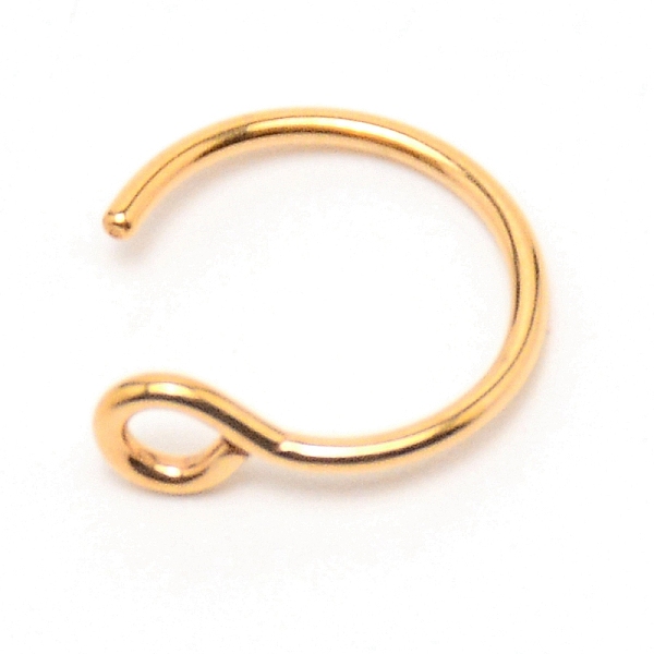 

PandaHall Nose Ring Hoop, 304 Stainless Steel Piercing Body Jewelry for Her, Golden, 9.5x9.5x1mm, Pin: 1mm, Hole: 1.5mm 304 Stainless Steel
