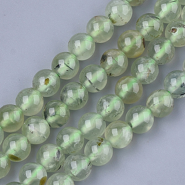

PandaHall Natural Prehnite Beads Strands, Round, 6mm, Hole: 0.8mm, about 62~65pcs/strand, 15.3 inch Prehnite Round