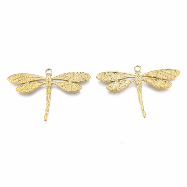 

PandaHall 304 Stainless Steel Pendant Rhinestone Settings, Dragonfly, Real 18K Gold Plated, Fit For 1.2mm Rhinestone, 34.5x50x2mm, Hole: 3mm...