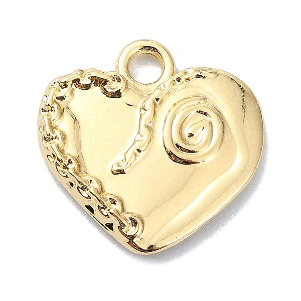 

PandaHall Alloy Pendants, Heart, Golden, 17x17.5x2mm, Hole: 2mm Brass Heart