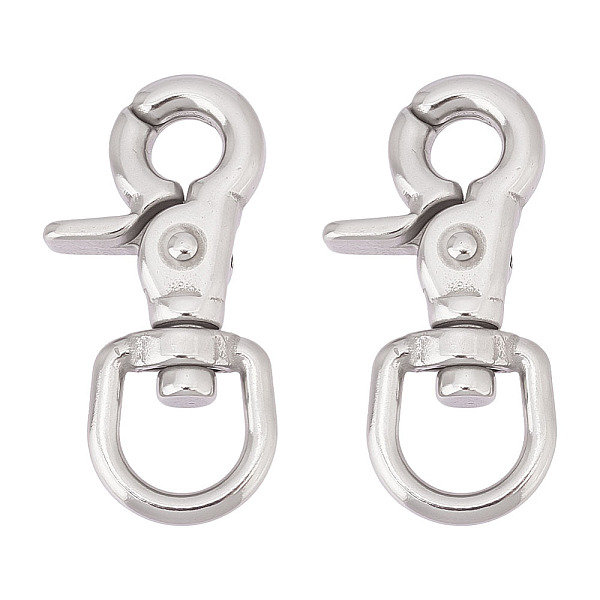 

PandaHall DICOSMETIC 2Pcs Stainless Steel Swivel Clasps, Swivel Snap Hook, Stainless Steel Color, 66.5x31.5x11.5mm, Hole: 13.5x15.5mm...