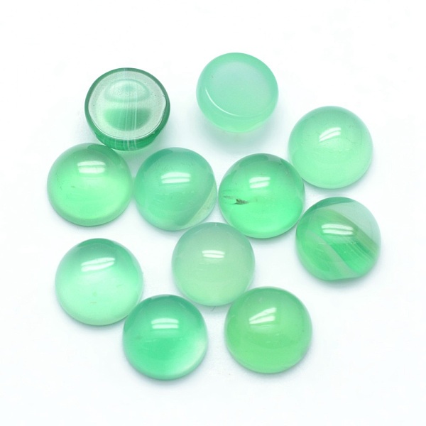 Natural Green Onyx Agate Cabochons