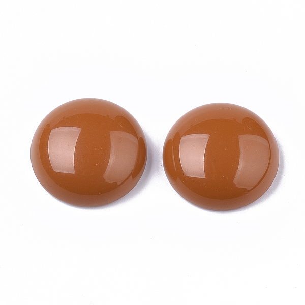 

PandaHall Resin Beads, Half Drilled, Half Round, Chocolate, 32x11mm, Half Hole: 1.5mm Resin Half Round Brown