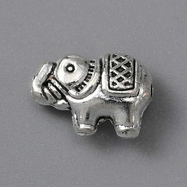 

PandaHall Alloy Beads, Elephant, Antique Silver, 8x12x5mm, Hole: 1.2mm Alloy Elephant