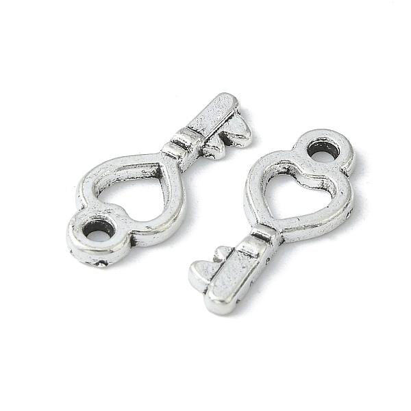 

PandaHall Tibetan Style Alloy Pendants, Lead Free and Cadmium Free, Skeleton Key, Antique Silver, 17x9x1mm, Hole: 1mm Alloy Key