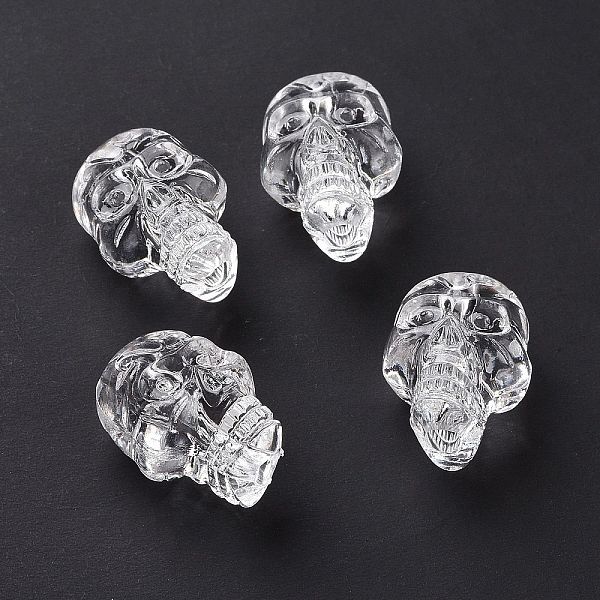 

PandaHall Transparent Acrylic Beads, Skull, Clear, 23x17x15mm, Hole: 3.8mm, 155pcs/500g Acrylic Skull Clear
