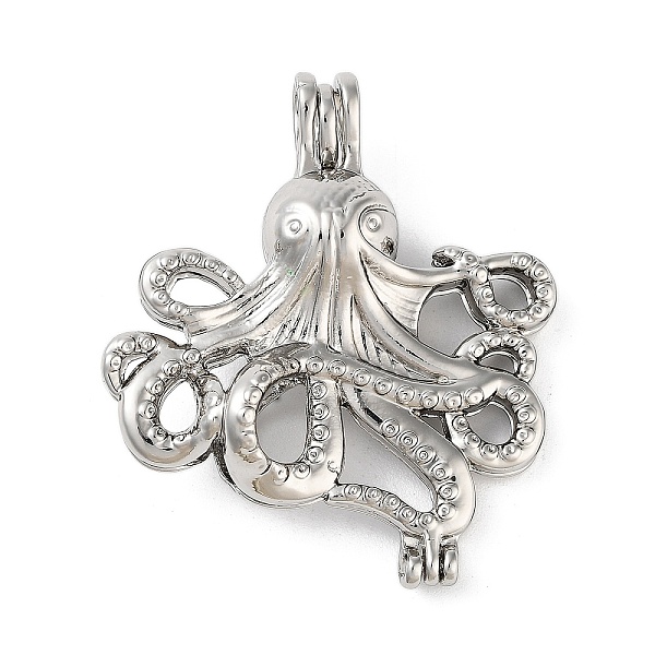 

PandaHall Alloy Bead Cage Pendants, Hollow Cage Charms for Chime Ball Pendant Making, Platinum, Octopus, 37x33x10mm, Hole: 5x3mm Alloy...