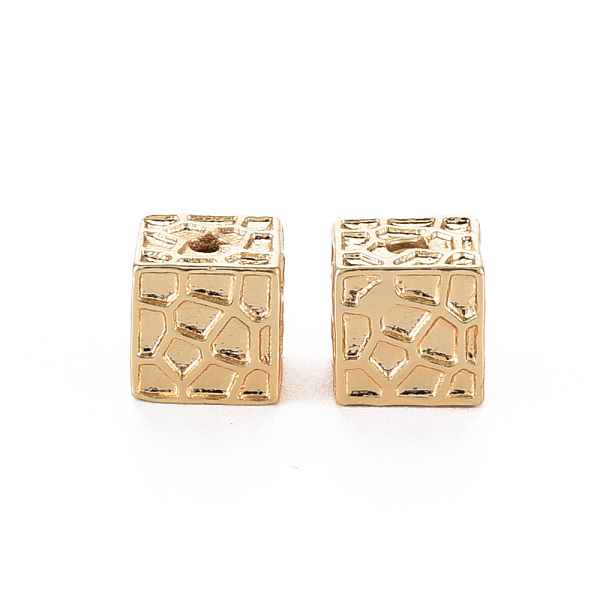 

PandaHall Brass Beads, Nickel Free, Square, Real 18K Gold Plated, 6x6mm, Hole: 1.6mm Brass Square