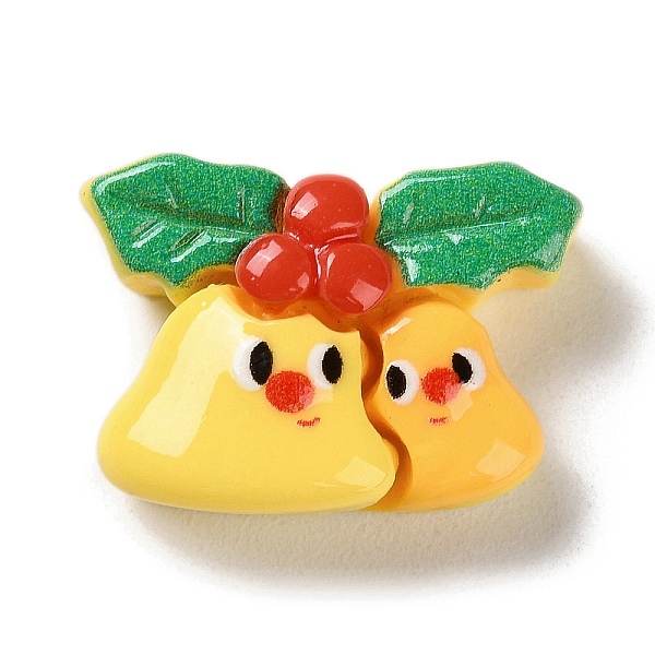 

PandaHall Christmas Theme Opaque Resin Decoden Cabochons, for Jewelry Making, Christmas Bell, 16.5x23.5x8.5mm Resin Christmas Bell Gold