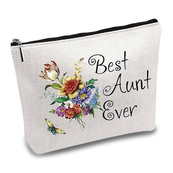 PandaHall 12# Cotton-polyester Bag, Stroage Bag, Rectangle, Floral Pattern, 18x25cm Cloth Flower