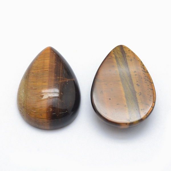

PandaHall Natural Tiger Eye Cabochons, Teardrop, 25x18x7mm Tiger Eye Teardrop