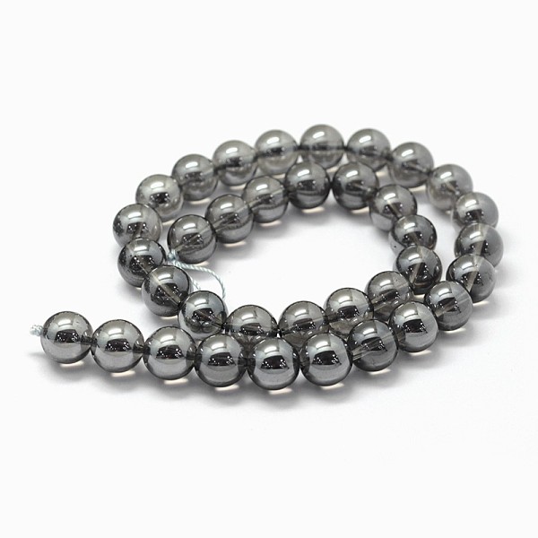 

PandaHall Electroplated Natural Quartz Crystal Beads Strands, Round, Slate Gray, 6mm, Hole: 0.8mm, about 65pcs/strand, 15.7 inch Quartz...