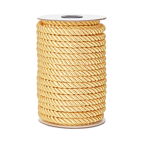 Pandahall 8mm 20 Yards Twisted Cord Trim Gold Dekorative Seil Für Vorhang Raffhalter