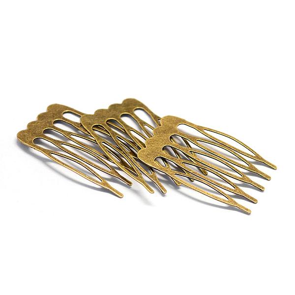 

PandaHall Iron Hair Comb Findings, Antique Bronze, 25x39x1mm Iron