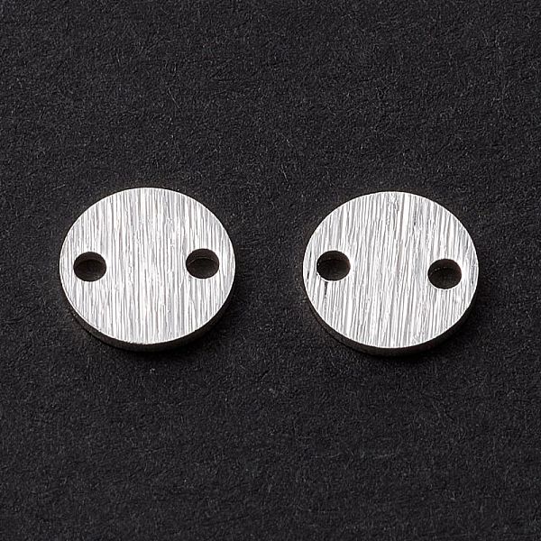 

PandaHall Brass Link Connectors, Long-Lasting Plated, Flat Round, 925 Sterling Silver Plated, 6x0.7mm, Hole: 1mm Brass Flat Round