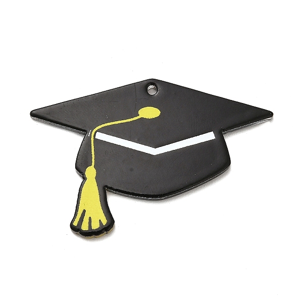 

PandaHall Teachers' Day Double-sided Printed Acrylic Pendants, Doctoral Cap, Hat, 29x45x2mm, Hole: 1.8mm Acrylic Hat