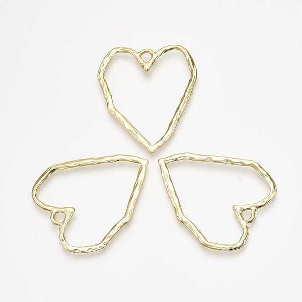 

PandaHall Alloy Pendants, Heart, Light Gold, 38x33x1.5mm, Hole: 3mm Alloy Heart