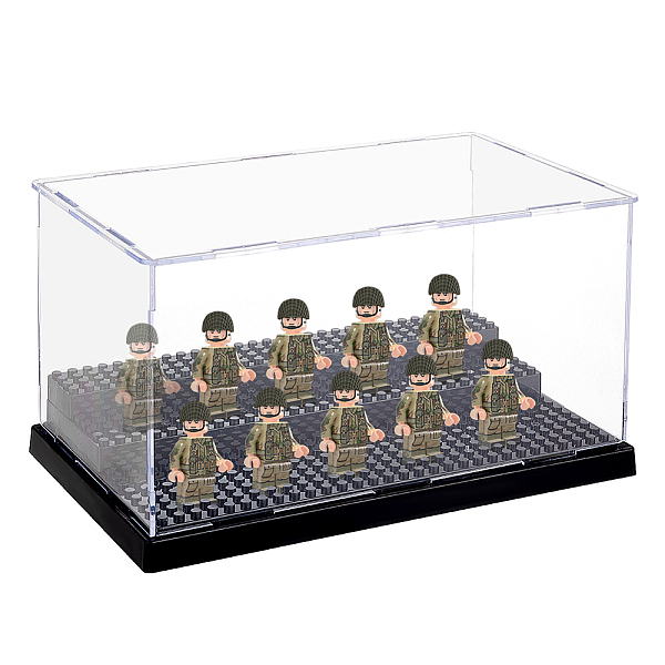 

PandaHall OLYCRAFT Display Case for Minifigure 3-Tier Acrylic Minifigure Display Cases Dustproof Display Box Black Acrylic Display Case...