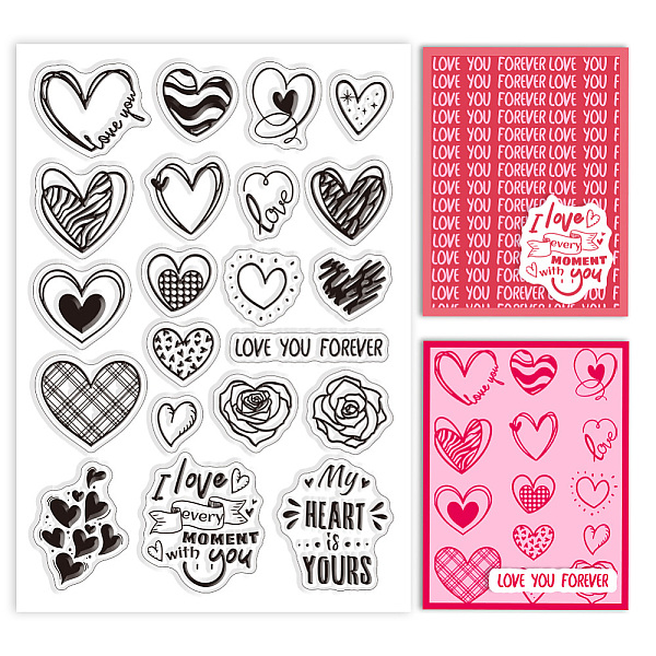 

PandaHall Custom PVC Plastic Clear Stamps, for DIY Scrapbooking, Photo Album Decorative, Cards Making, Heart, 160x110x3mm Plastic Heart...